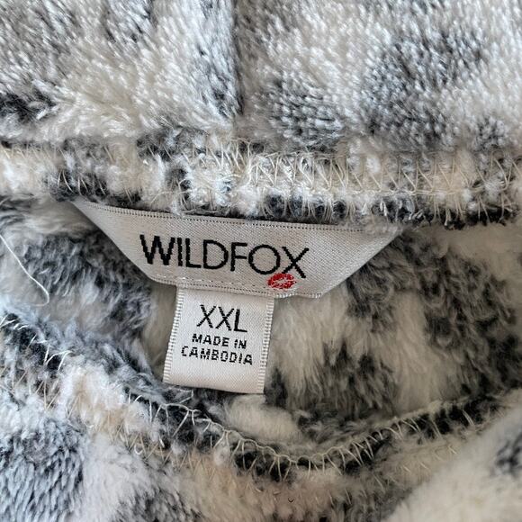Wildfox Leopard Print Cozy Jogger Lounge Pants in Grey & White - Picture 3 of 8